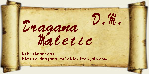 Dragana Maletić vizit kartica